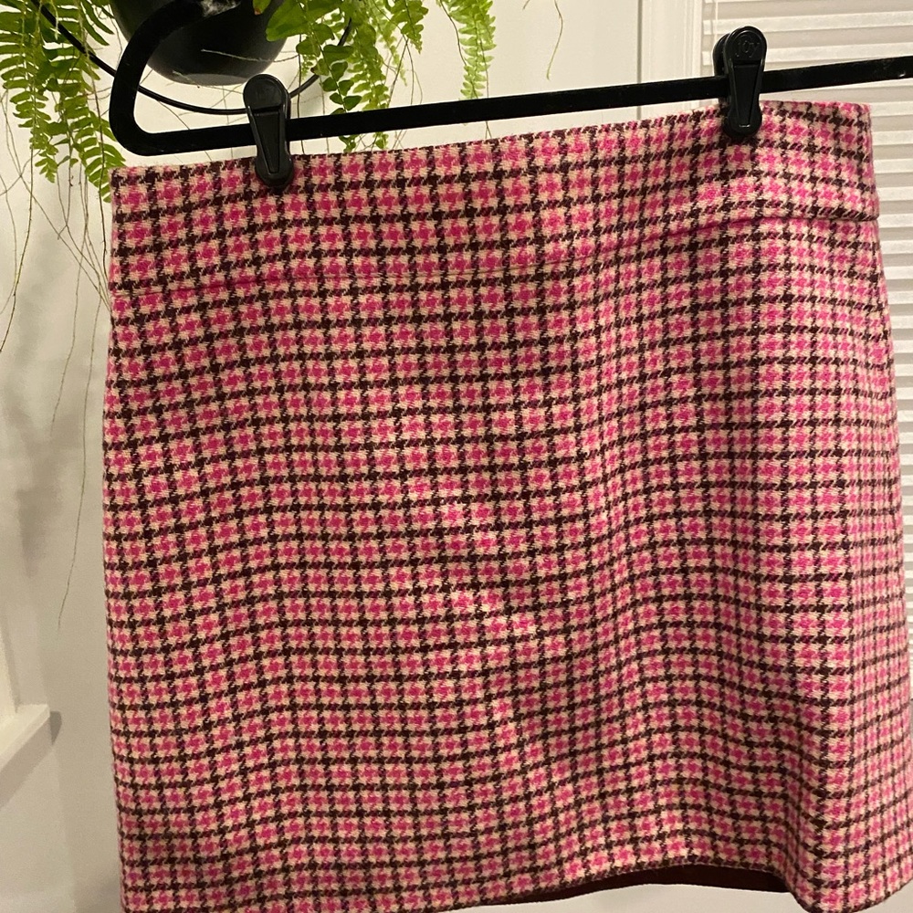 J Crew houndstooth mini skirt Size 10